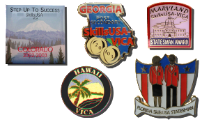 custom skillsUSA trading pins and medals