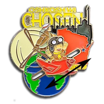 Enamel pins with sliders