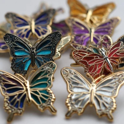 Custom pins with transparent enamel