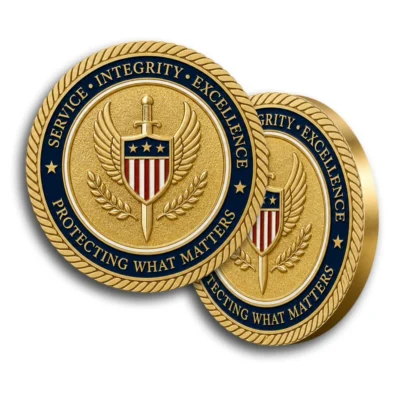 2D rope edge challenge coins