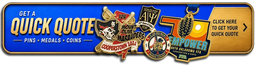 Custom baseball pins, medals and coins