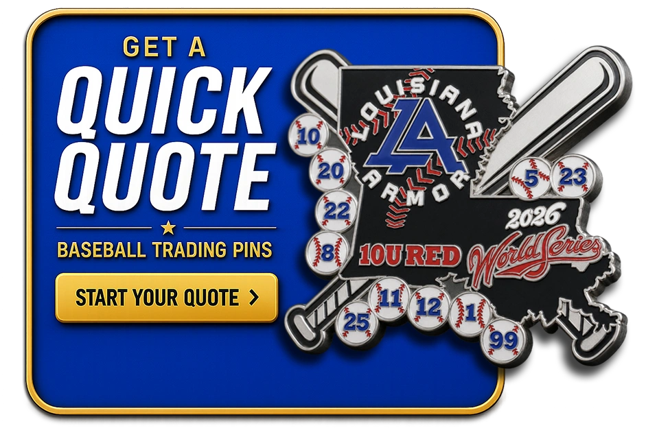 Custom baseball trading pins a low prices for your team