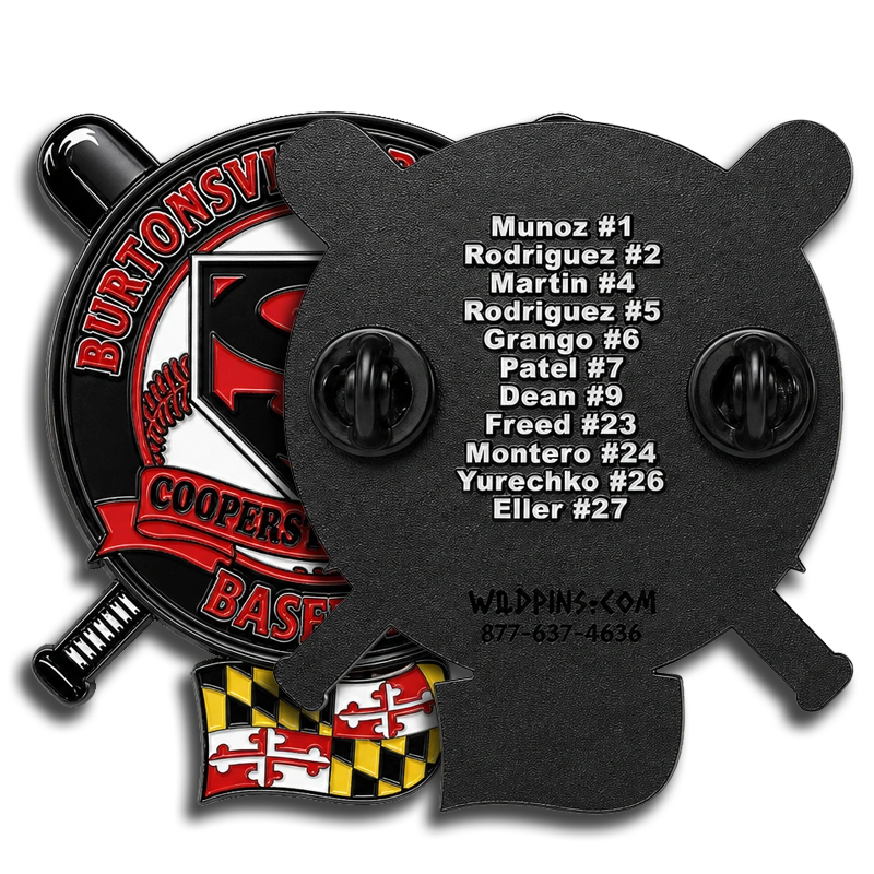 Custom pins with custom back design