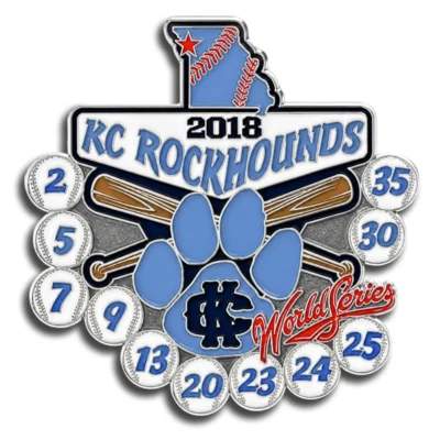 Enamel trading pins for baseball