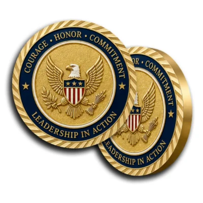 Oblique edge custom challenge coins