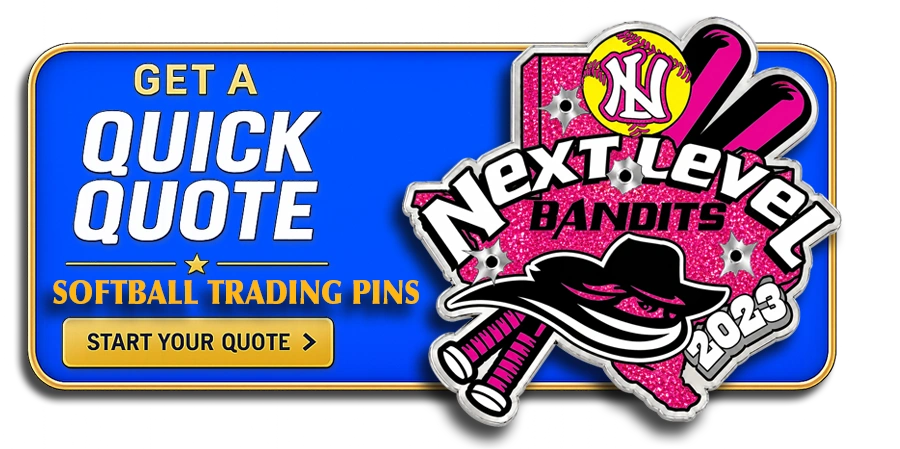 Custom softball pins quick quote