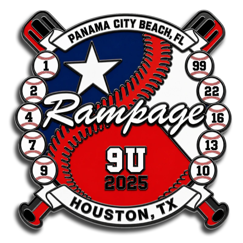 Custom enamel pins for baseball tournaments