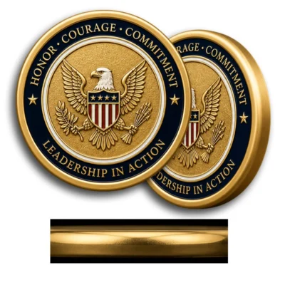 Rounded edge custom challenge coins