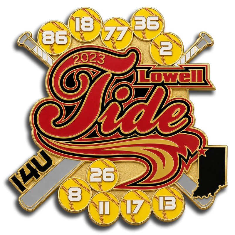 Custom enamel fastpitch pins for nationals