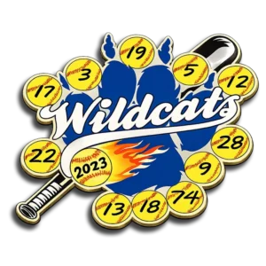 Custom printed fastpitch pins