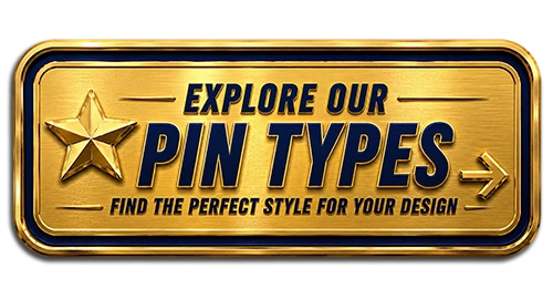 custom enamel pins, offset printed pins and more