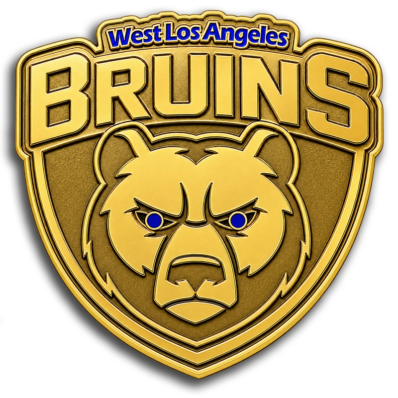 West Los Angeles Bruins custom blinky trading pin