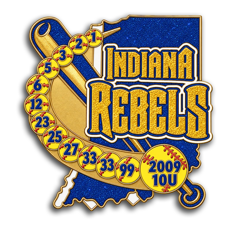 Indiana Rebels Glitter Pin